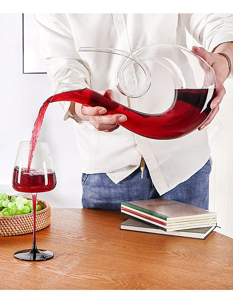 Decanter De Vinho Swan – Design Espiral Criativo Dermuth Decorações