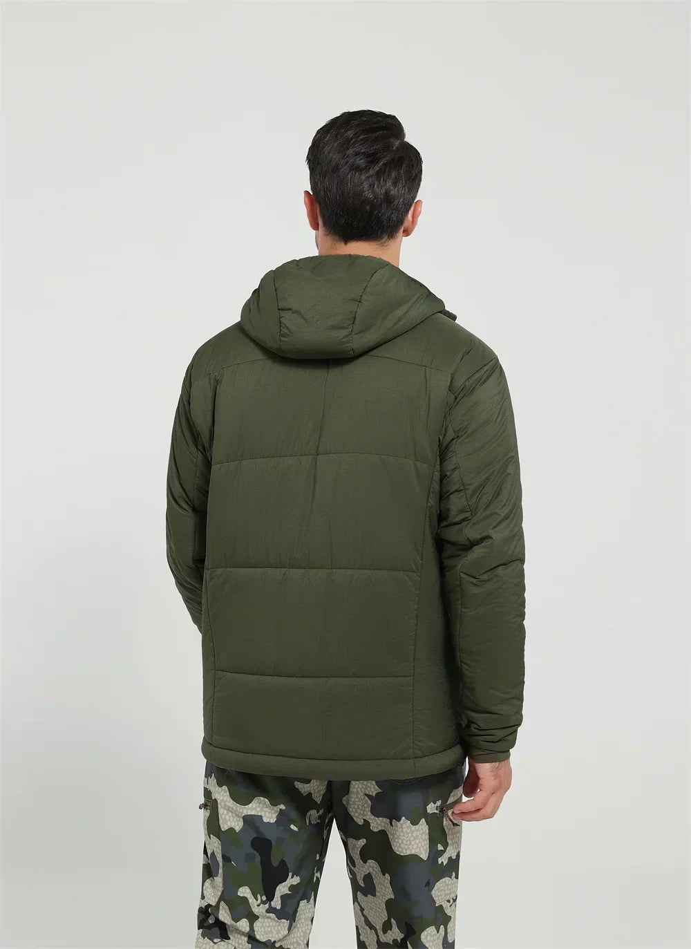 Jaqueta Masculina Térmica de Nylon Ripstop com Estampa Xadrez - (Promoção de Inverno 2026)