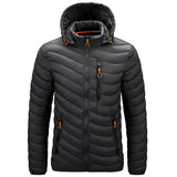 Jaqueta Masculina Puffer Leve com Capuz e Isolamento Térmico
