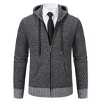 Jaqueta Masculina Cardigan com Gola Dobrável Forro Fleece Estilo Vintage – (Promoção de Inverno 2026)
