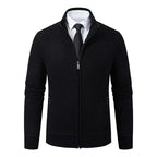 Jaqueta Masculina Cardigan com Gola Dobrável Forro Fleece Estilo Vintage – (Promoção de Inverno 2026)