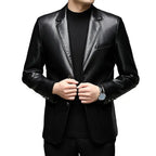 Jaqueta Masculina Gola Lapela Estilo Casual Elegante – (Promoção de Inverno 2026)