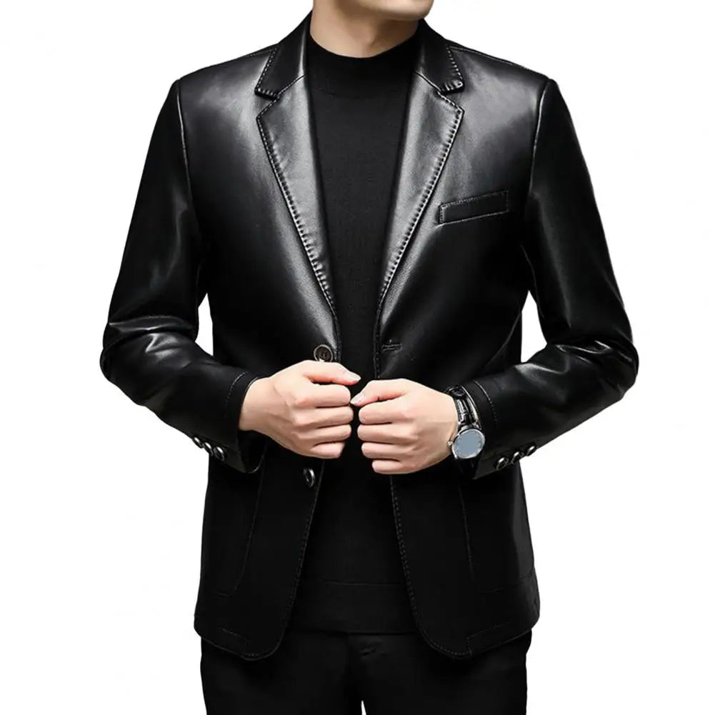 Jaqueta Masculina Gola Lapela Estilo Casual Elegante – (Promoção de Inverno 2026)