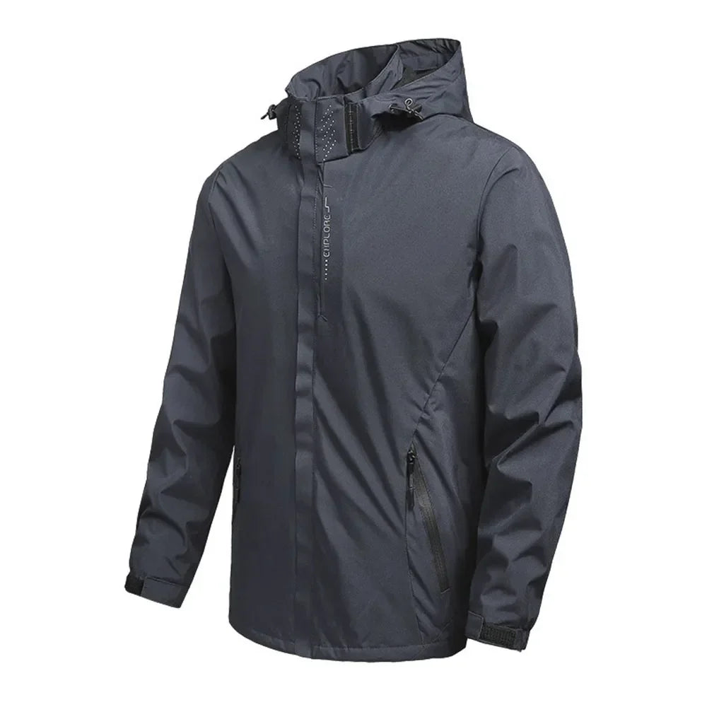 Jaqueta Masculina Impermeável Leve com Capuz para Trilhas e Escaladas - (Promoção de Inverno 2026)