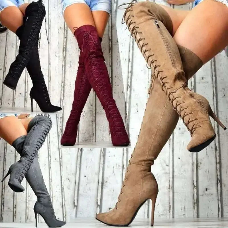 Bota Feminina com Salto Fino Bico Fino Design Elegancy – (Promoção de Inverno 2026)