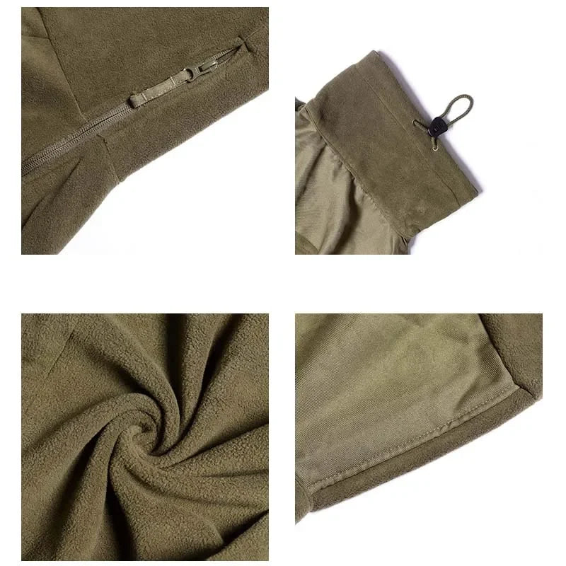 Jaqueta Masculina Tática com Forro Fleece e Zíper Frontal - (Promoção de Inverno 2026)
