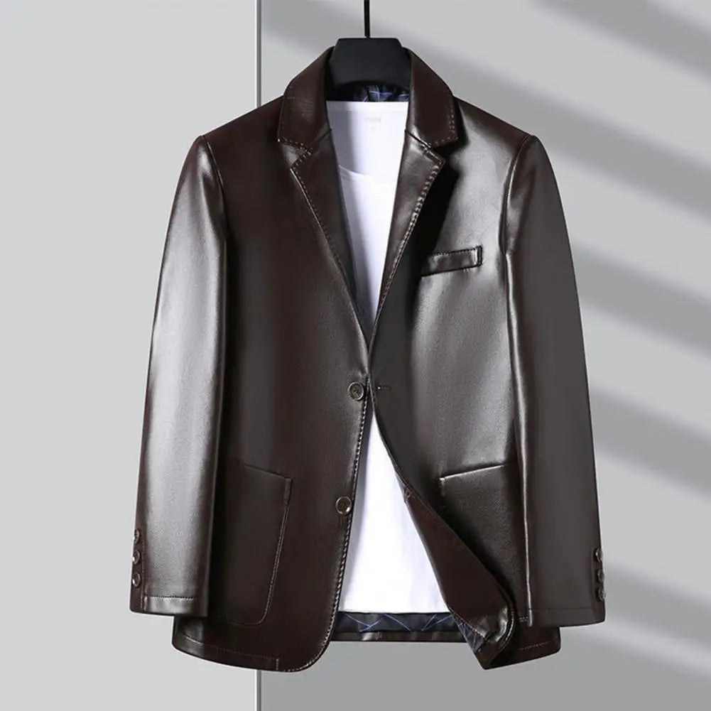 Jaqueta Masculina Gola Lapela Estilo Casual Elegante – (Promoção de Inverno 2026)