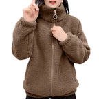 Jaqueta Feminina Para Inverno com Zíper e Detalhes Splice (Promoção de Inverno 2026)