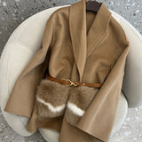 Blusão Feminina de Inverno com Bolsos Toque de Cashmere – (Promoção de Inverno 2026)
