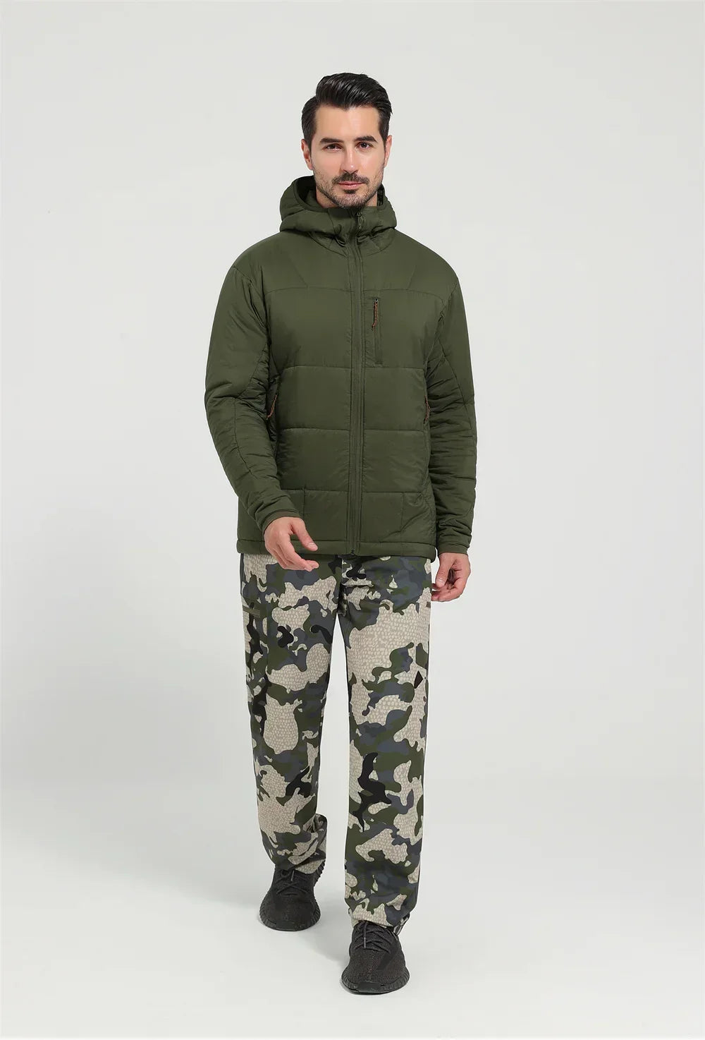 Jaqueta Masculina Térmica de Nylon Ripstop com Estampa Xadrez - (Promoção de Inverno 2026)