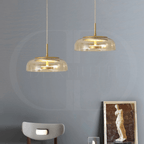 Luminária Pendente  em LED com Cúpula de Vidro