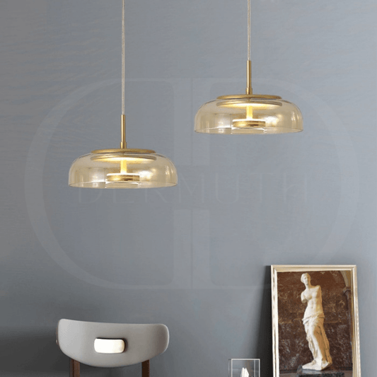 Luminária Pendente  em LED com Cúpula de Vidro