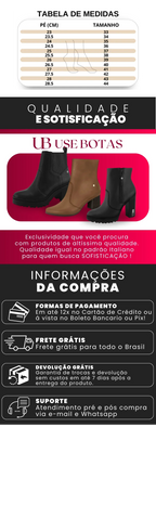 Bota de Couro Vintage Casual Classy