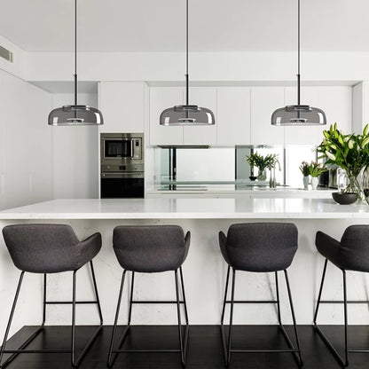 Luminária Pendente  em LED com Cúpula de Vidro