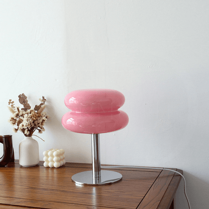 Luminária de Mesa de Vidro Macaron