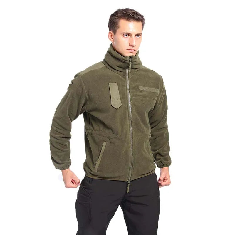 Jaqueta Masculina Tática com Forro Fleece e Zíper Frontal - (Promoção de Inverno 2026)
