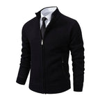 Jaqueta Masculina Cardigan com Gola Dobrável Forro Fleece Estilo Vintage – (Promoção de Inverno 2026)