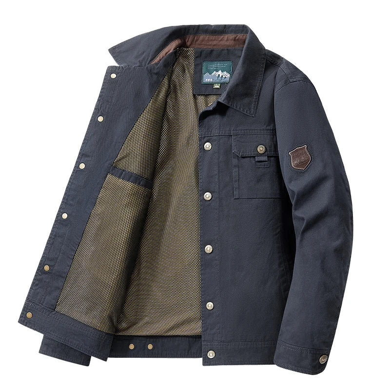 Jaqueta Masculina Cargo Estilo Britânico com Design Bomber Corta-Vento – (Promoção de Inverno 2026)