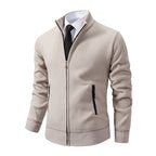 Jaqueta Masculina Cardigan com Gola Dobrável Forro Fleece Estilo Vintage – (Promoção de Inverno 2026)