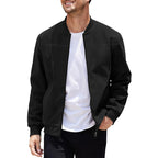 Jaqueta Masculina com Zíper e Gola Alta Casual Retrô – (Promoção de Inverno 2026)