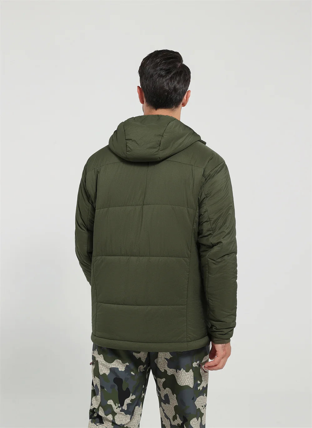 Jaqueta Masculina Térmica de Nylon Ripstop com Estampa Xadrez - (Promoção de Inverno 2026)