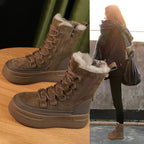 Bota Feminina Para Inverno Cano Médio Impermeável Antiderrapante Forrada com Veludo – (Promoção de Inverno 2026)