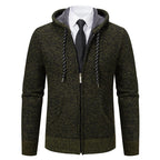 Jaqueta Masculina Cardigan com Gola Dobrável Forro Fleece Estilo Vintage – (Promoção de Inverno 2026)