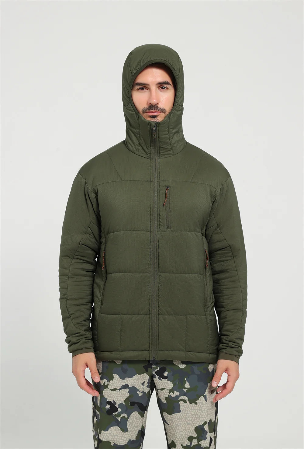 Jaqueta Masculina Térmica de Nylon Ripstop com Estampa Xadrez - (Promoção de Inverno 2026)