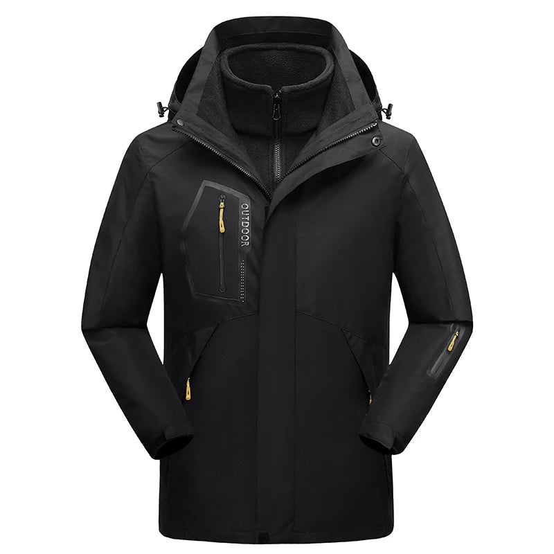 Jaqueta Masculina 3 em 1 com Forro Fleece Impermeável Corta-Vento – (Promoção de Inverno 2026)