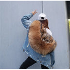Jaqueta Parka Jeans Feminina com Forro Capuz Removível – (Promoção de Inverno 2026)