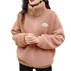 Jaqueta Feminina Para Inverno com Zíper e Detalhes Splice (Promoção de Inverno 2026)