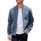 Jaqueta Masculina com Zíper e Gola Alta Casual Retrô – (Promoção de Inverno 2026)