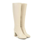 Bota Feminina de Cano Alto com Salto Grosso Estilo Versátil Forro Quente – (Promoção de Inverno 2026)