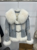 Jaqueta Jeans Feminina com Gola e Forro de lã – (Promoção de Inverno 2026)