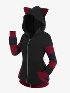 Casaco Feminino Para Inverno Capuz com Orelhinhas - (Promoção de Inverno 2026)