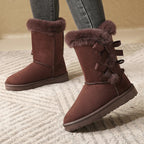 Bota Feminina com Laço Cano Curto Solado Plataforma – (Promoção de Inverno 2026)