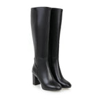 Bota Feminina de Cano Alto com Salto Grosso Estilo Versátil Forro Quente – (Promoção de Inverno 2026)