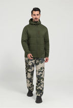 Jaqueta Masculina Térmica de Nylon Ripstop com Estampa Xadrez - (Promoção de Inverno 2026)