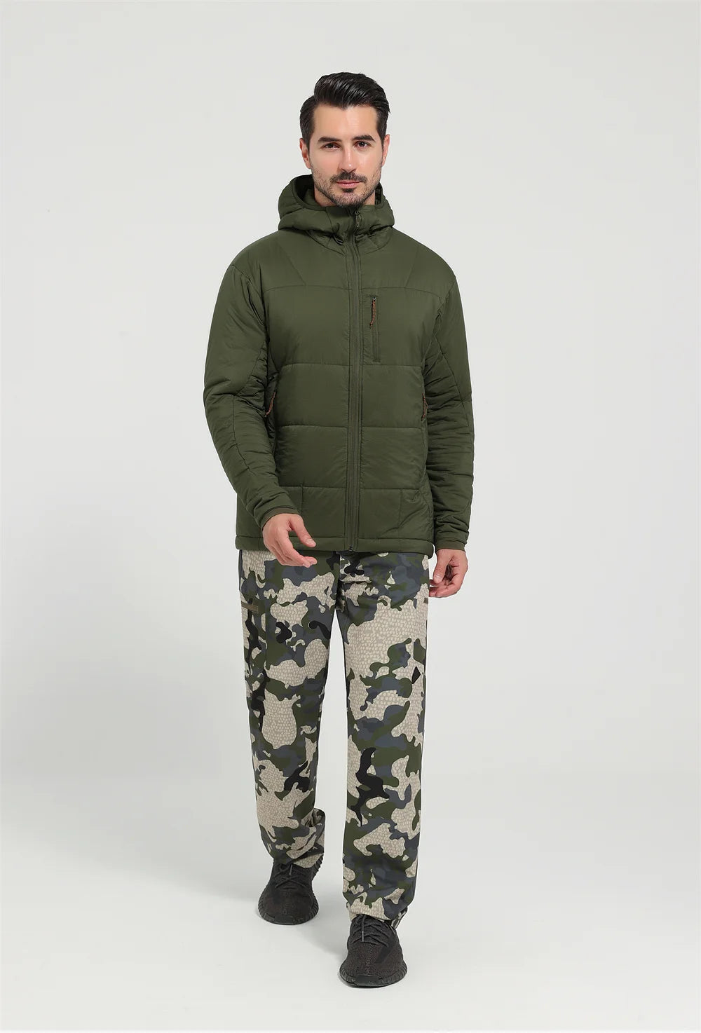 Jaqueta Masculina Térmica de Nylon Ripstop com Estampa Xadrez - (Promoção de Inverno 2026)