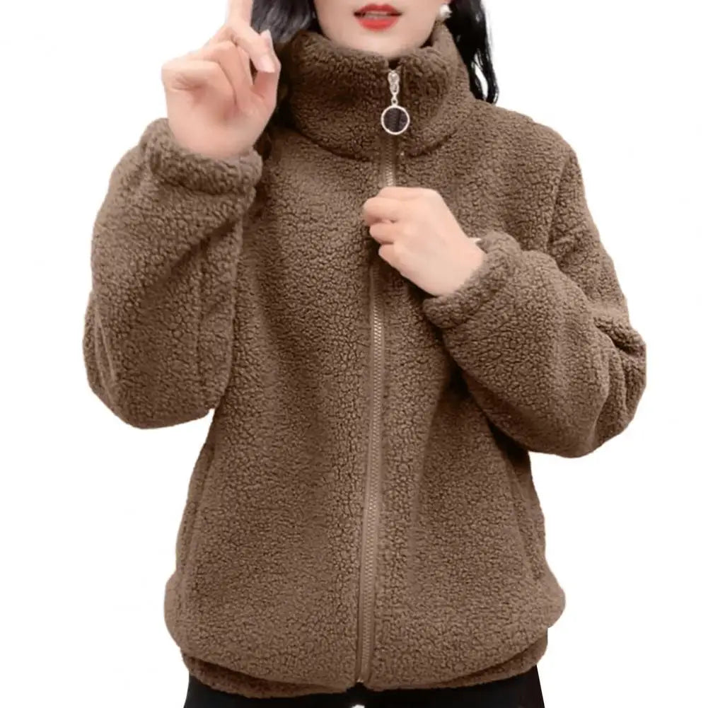 Jaqueta Feminina Para Inverno com Zíper e Detalhes Splice (Promoção de Inverno 2026)