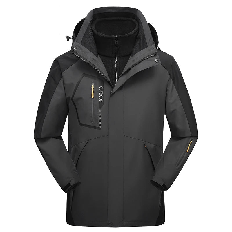 Jaqueta Masculina 3 em 1 com Forro Fleece Impermeável Corta-Vento – (Promoção de Inverno 2026)