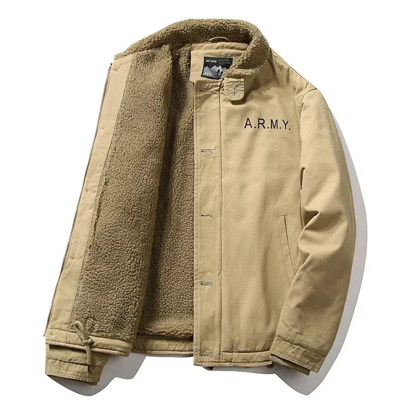 Jaqueta Masculina com Gola de Lã Forro Interno Estilo Casual – (Promoção de Inverno 2026)