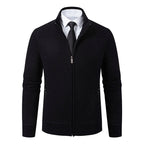 Jaqueta Masculina Cardigan com Gola Dobrável Forro Fleece Estilo Vintage – (Promoção de Inverno 2026)