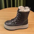 Bota Feminina Para Inverno Cano Médio Impermeável Antiderrapante Forrada com Veludo – (Promoção de Inverno 2026)