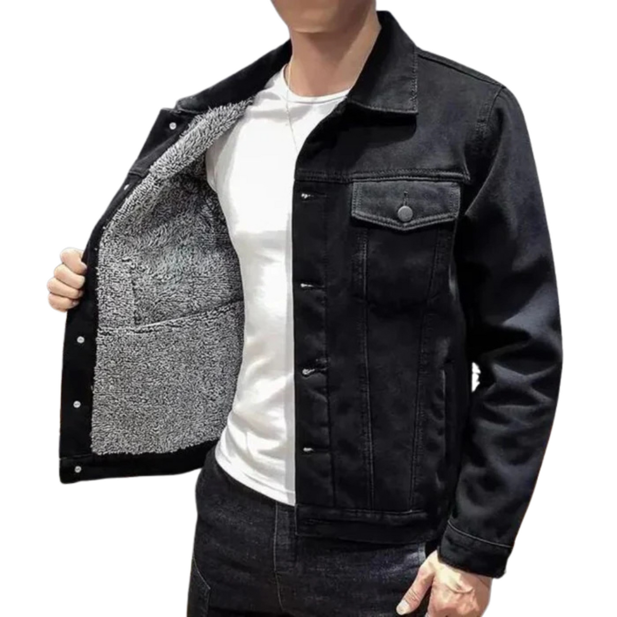 Jaqueta Jeans Masculina Peludo Style - (PROMOÇÃO DE INVERNO 2026)