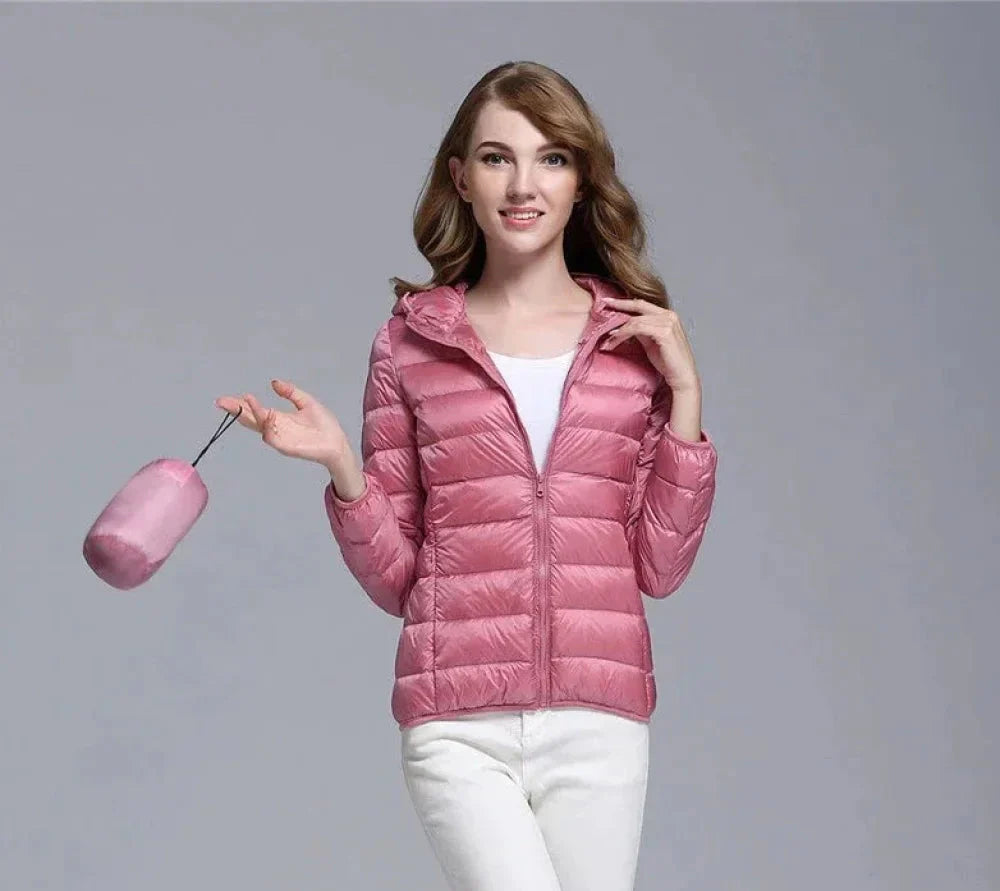 Jaqueta Puffer Feminina com Capuz Annabele