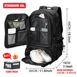 Mochila de Viagem Militar Expansível USB - Capacidade 17.3