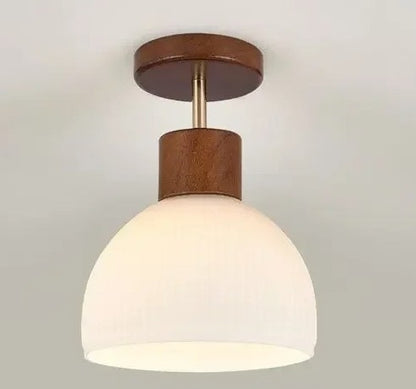 Lustre de Teto Contemporâneo em Vidro Fosco Dourado