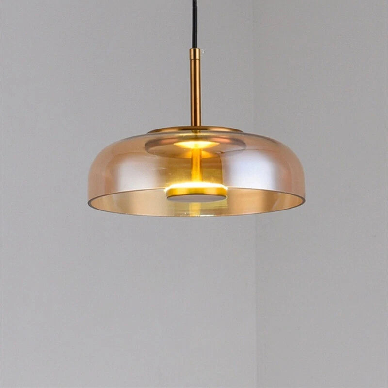 Luminária Pendente  em LED com Cúpula de Vidro